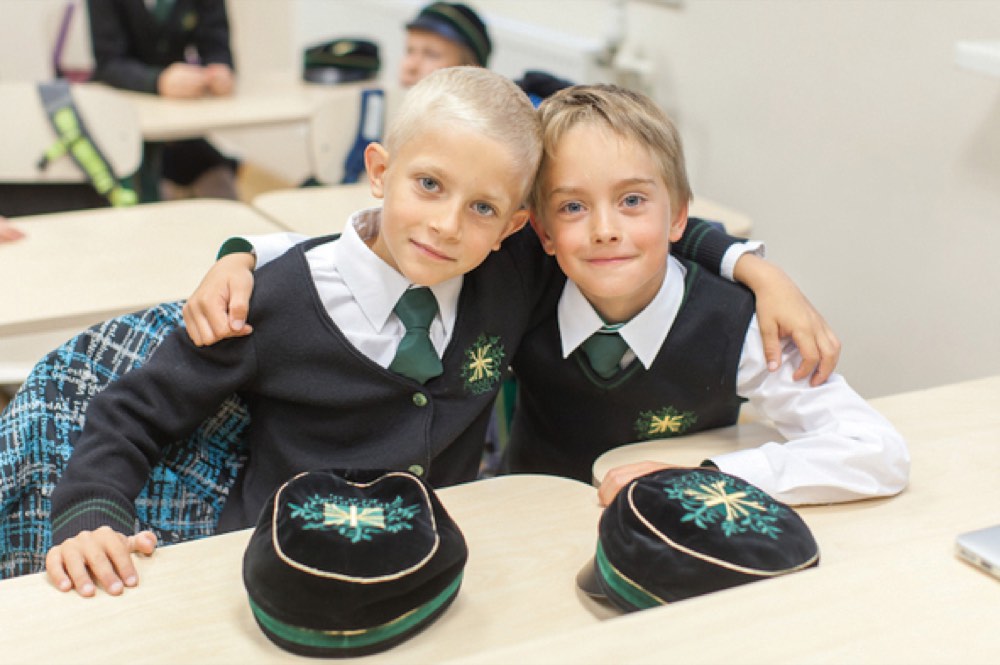 Schoolboys in St. Charles’ School on 1 September. Photo: Nele Tasane